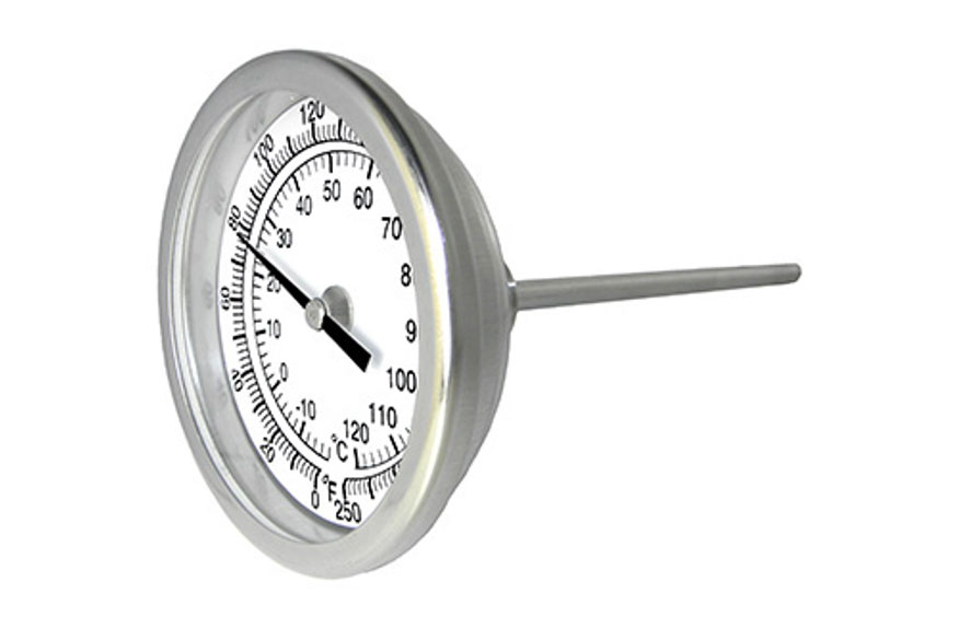Bimetal Thermometer- Fixed Back Mount (90 deg