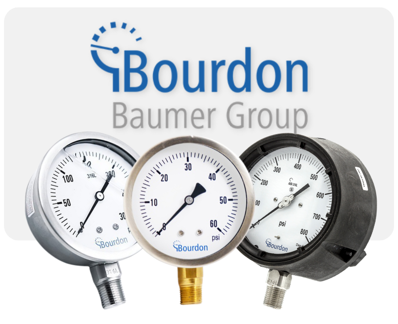 bourdon pressure gauges