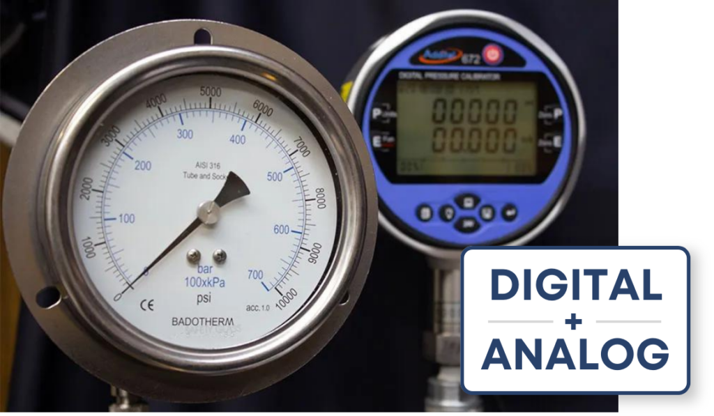 digital and analog gauges